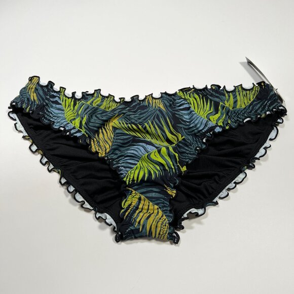 Victoria Secret Large L Bikini Bottom Ruffle Cheeky Ruched Back Palm Royale - Picture 5 of 7